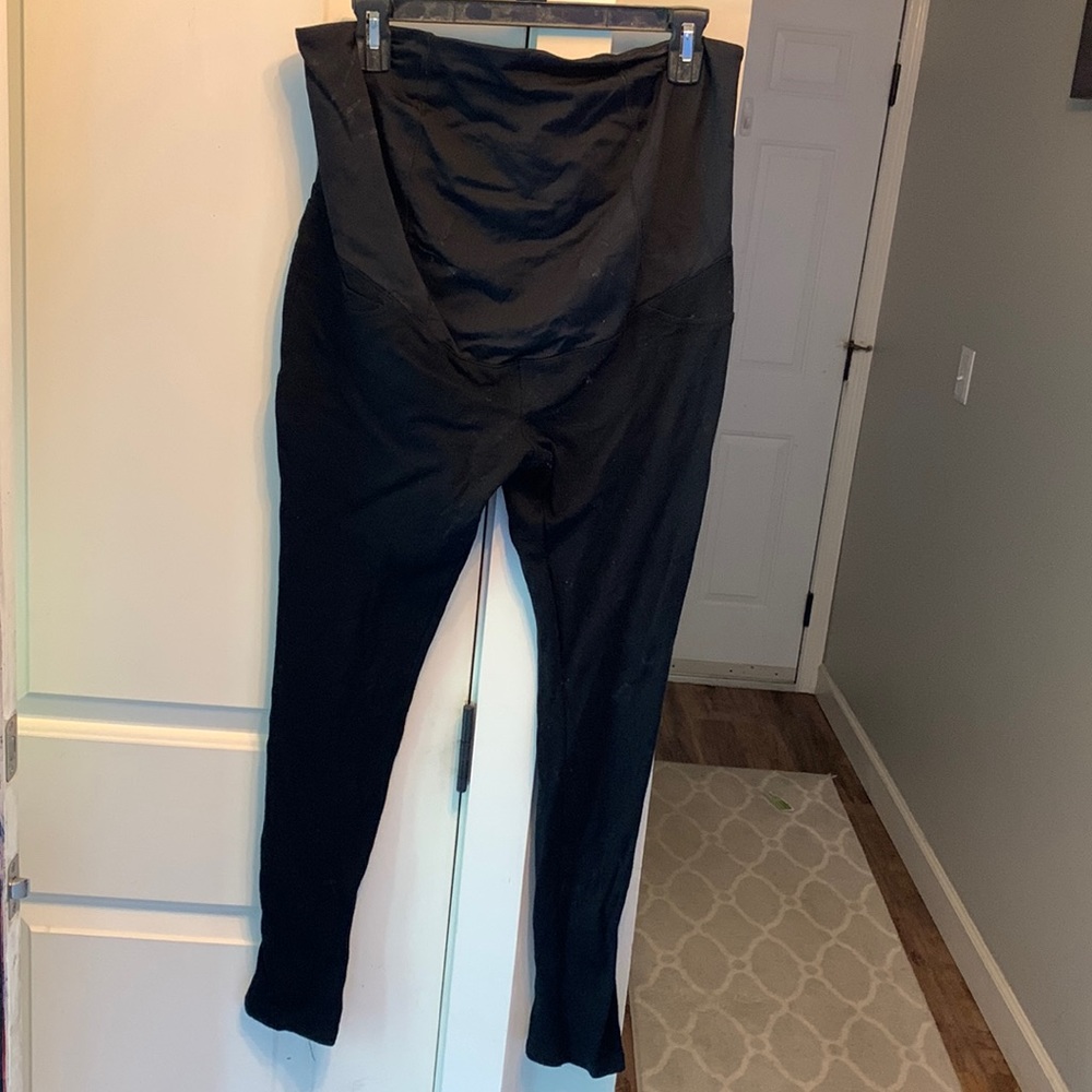 Black maternity leggings